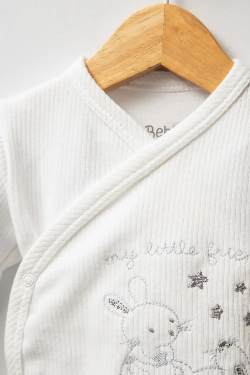 Bebitof %100 Pamuk Sevimli Buluttaki Tavşan Desenli 5 Parça Yenid