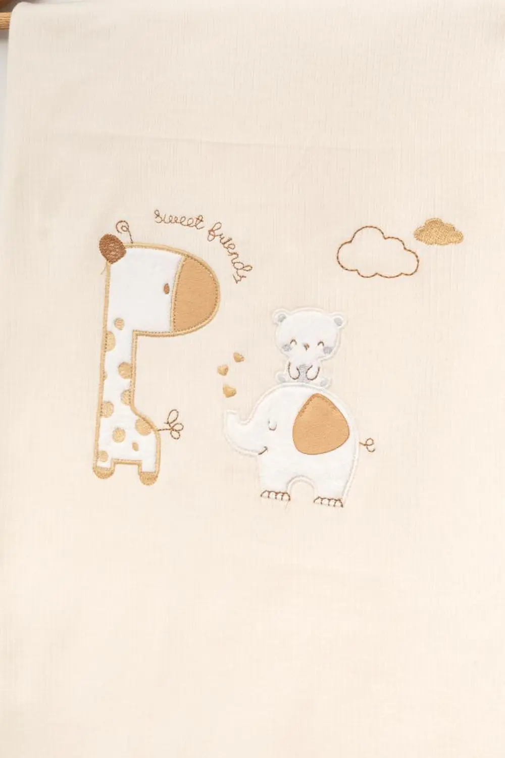 Bebitof %100 Pamuk Sevimli Fil ve Zürafa Desenli 10 Parça Kutulu 