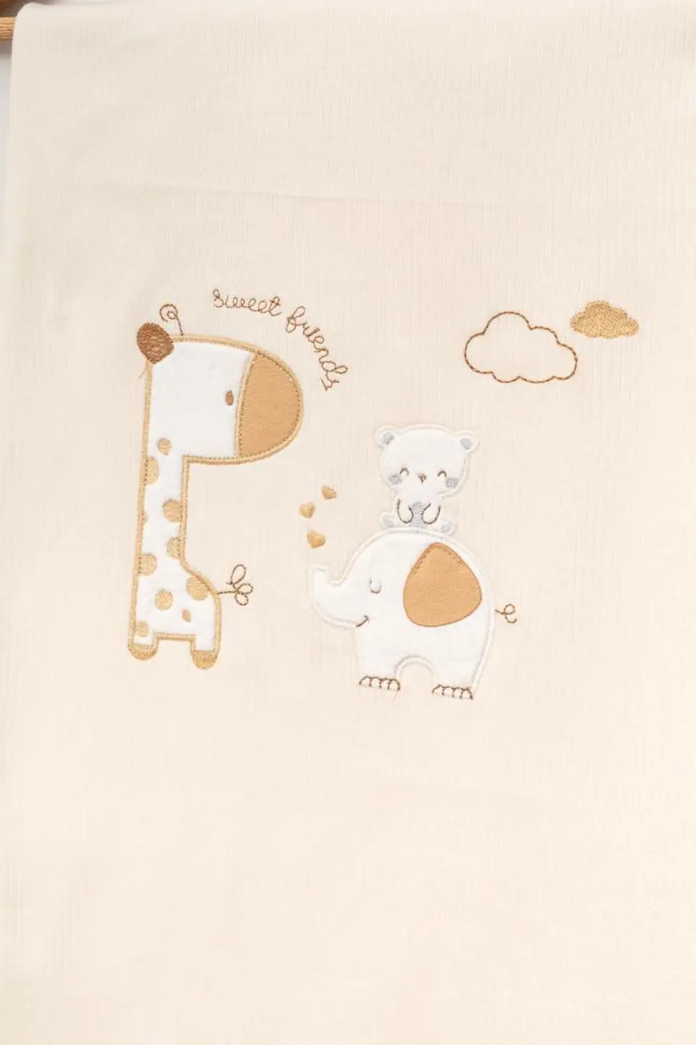 Bebitof %100 Pamuk Sevimli Fil ve Zürafa Desenli 10 Parça Kutulu 