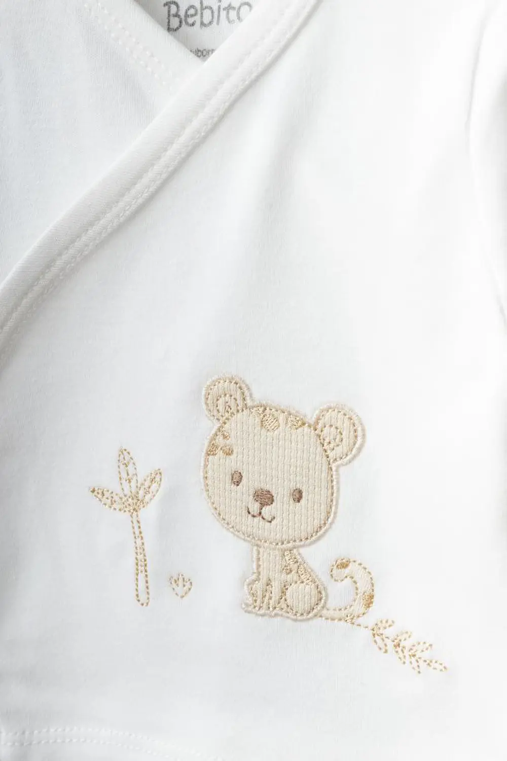 Bebitof %100 Pamuk Sevimli Kaplan Desenli 5 Parça Kutulu Yenidoğa