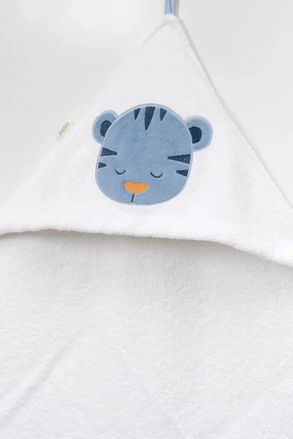 Bebitof %100 Pamuk Sevimli Kaplan Desenli Bebek Bornoz Seti 0-2 Y