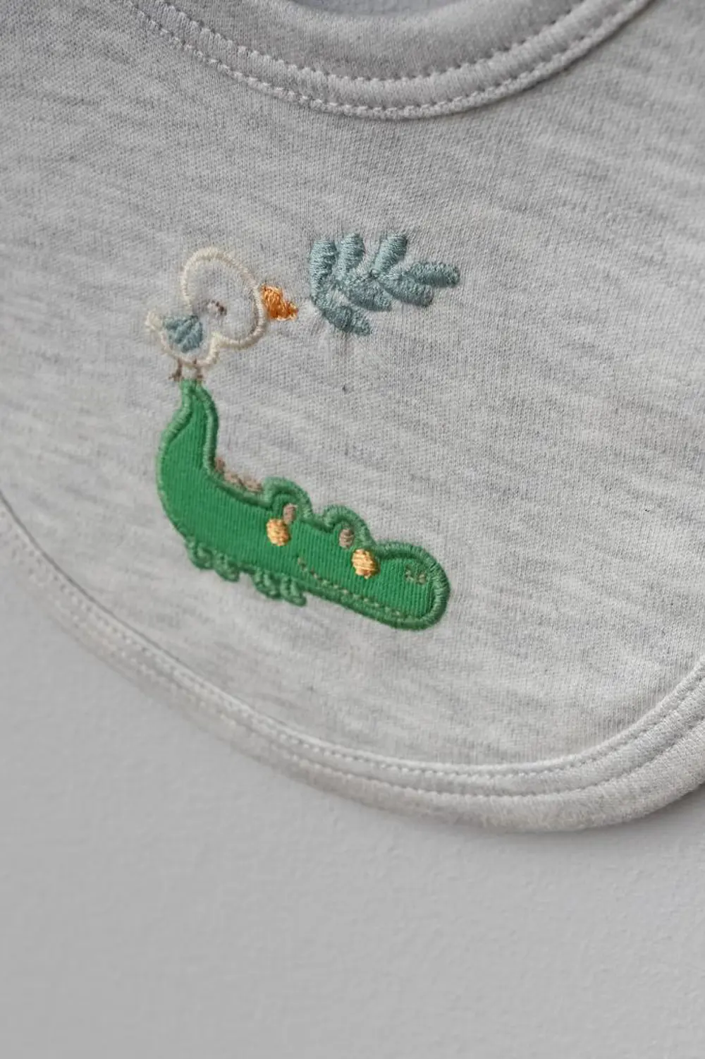 Bebitof %100 Pamuk Sevimli Kuş ve Timsah Desenli Bebek 5 Parça Ye