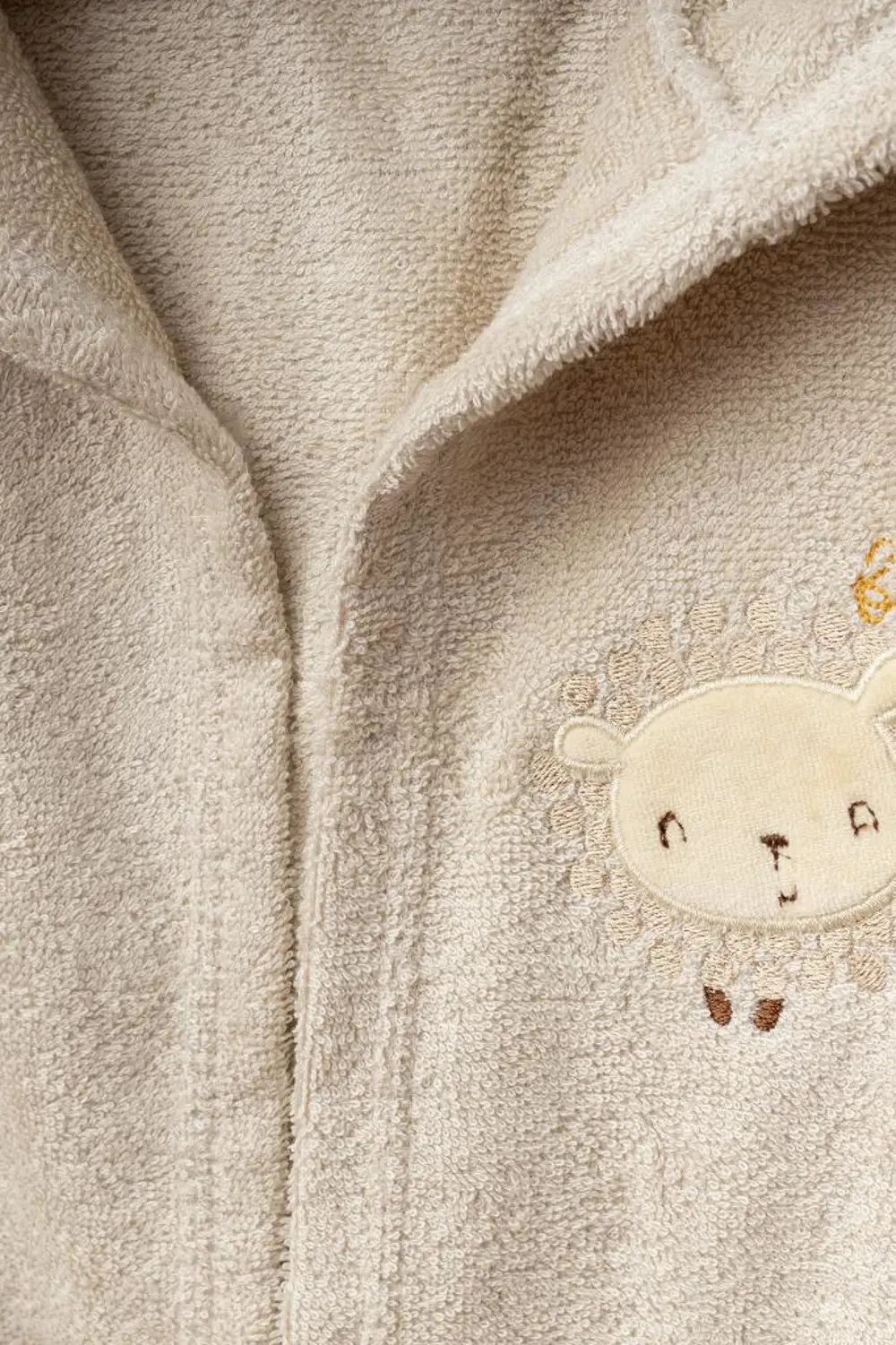 Bebitof %100 Pamuk Sevimli Kuzu Figürlü Bebek Bornoz Seti BBTF.BJ