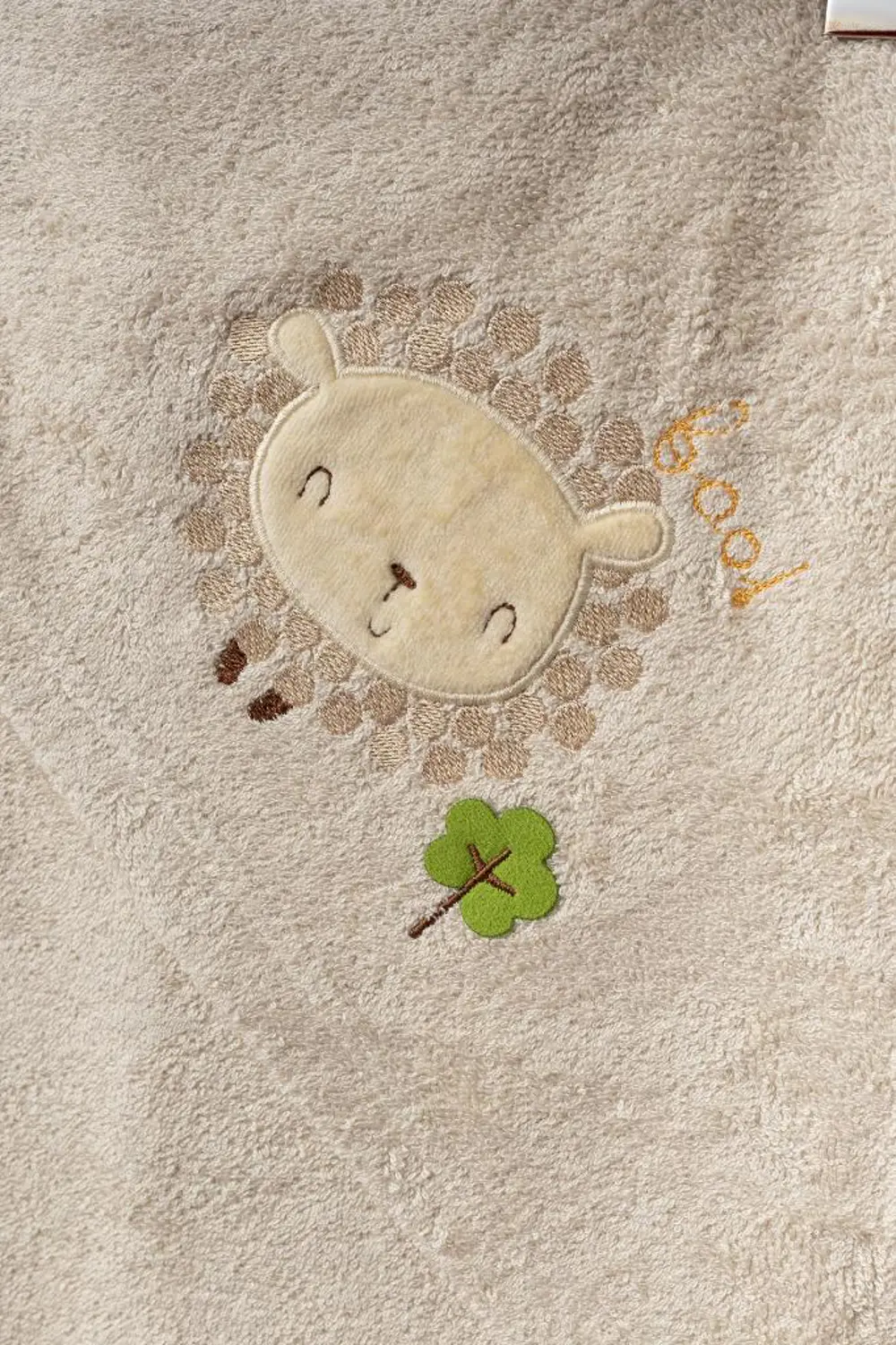 Bebitof %100 Pamuk Sevimli Kuzu Figürlü Bebek Bornoz Seti BBTF.BJ