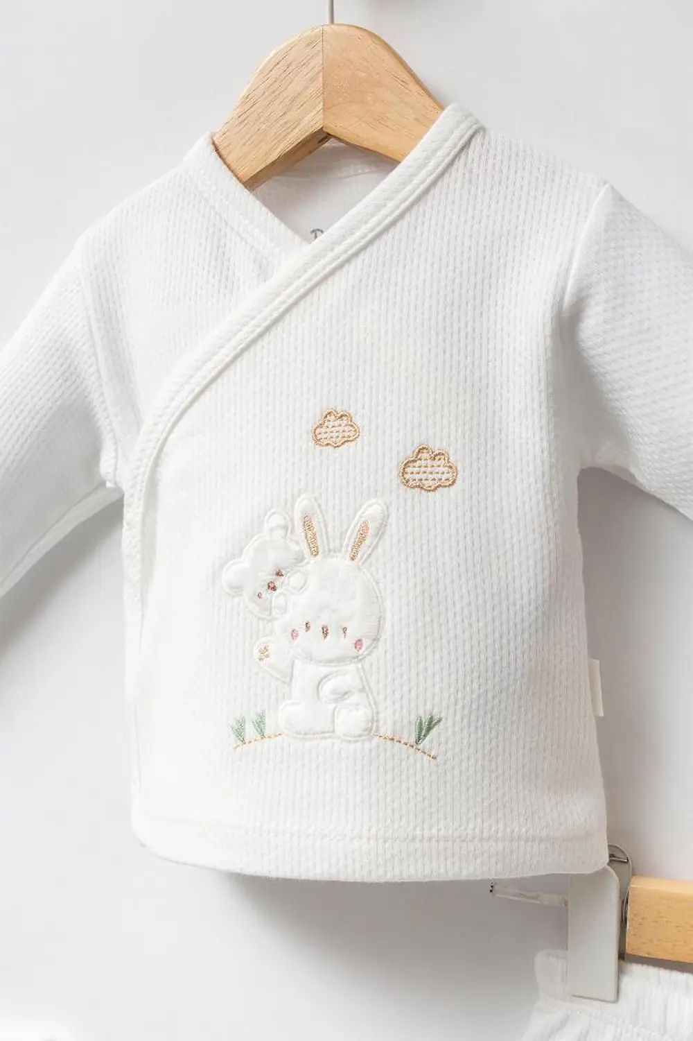 Bebitof %100 Pamuk Sevimli Tavşan Desenli 5 Parça Yenidoğan Hasta