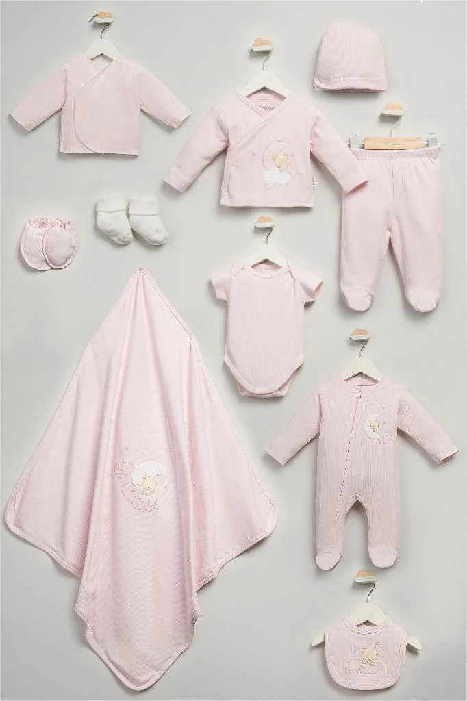Bebitof %100 Pamuk Sweet Dreams Desenli 10 Parça Kutulu Yenidoğan Hastane Çıkışı Zıbın Seti Pembe BBTF.PMB.10097.02 Bebitof %100 Pamuk Sweet Dreams Desenli 10 Parça Kutulu Yenidoğan Hastane Çıkışı Zıbın Seti Pembe BBTF.PMB.10097.02