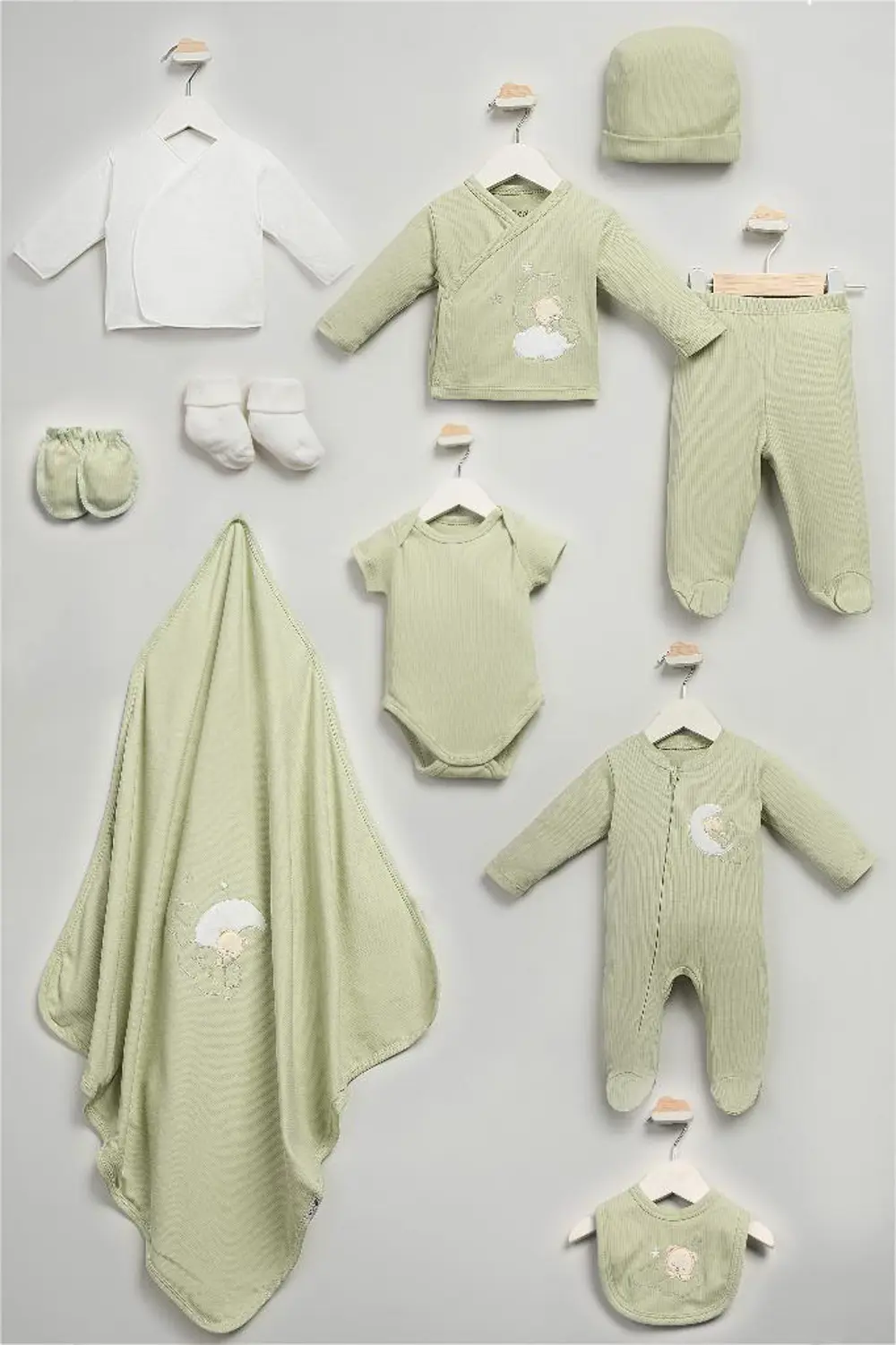 Bebitof %100 Pamuk Sweet Dreams Desenli 10 Parça Kutulu Yenidoğan