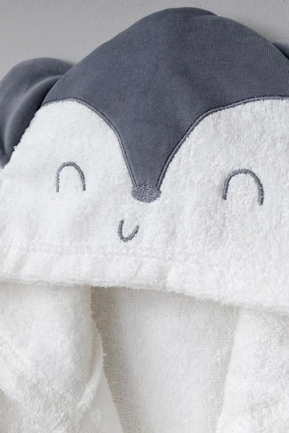 Bebitof %100 Pamuk Tilki Desenli Bebek Bornoz Seti BBTF.BYZ.30045