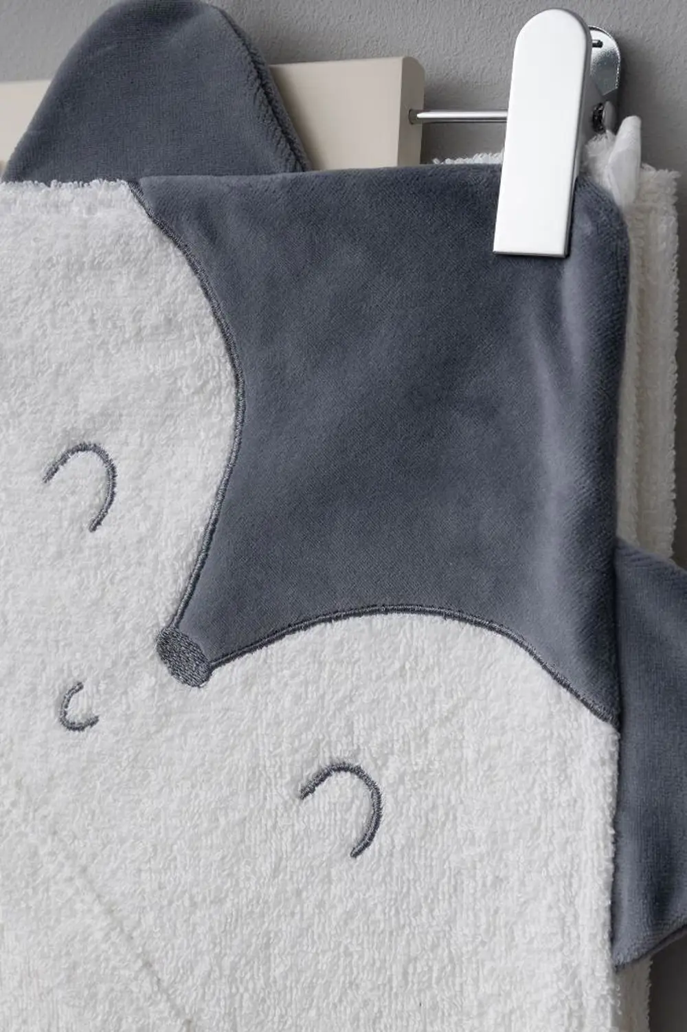 Bebitof %100 Pamuk Tilki Desenli Bebek Bornoz Seti BBTF.BYZ.30045