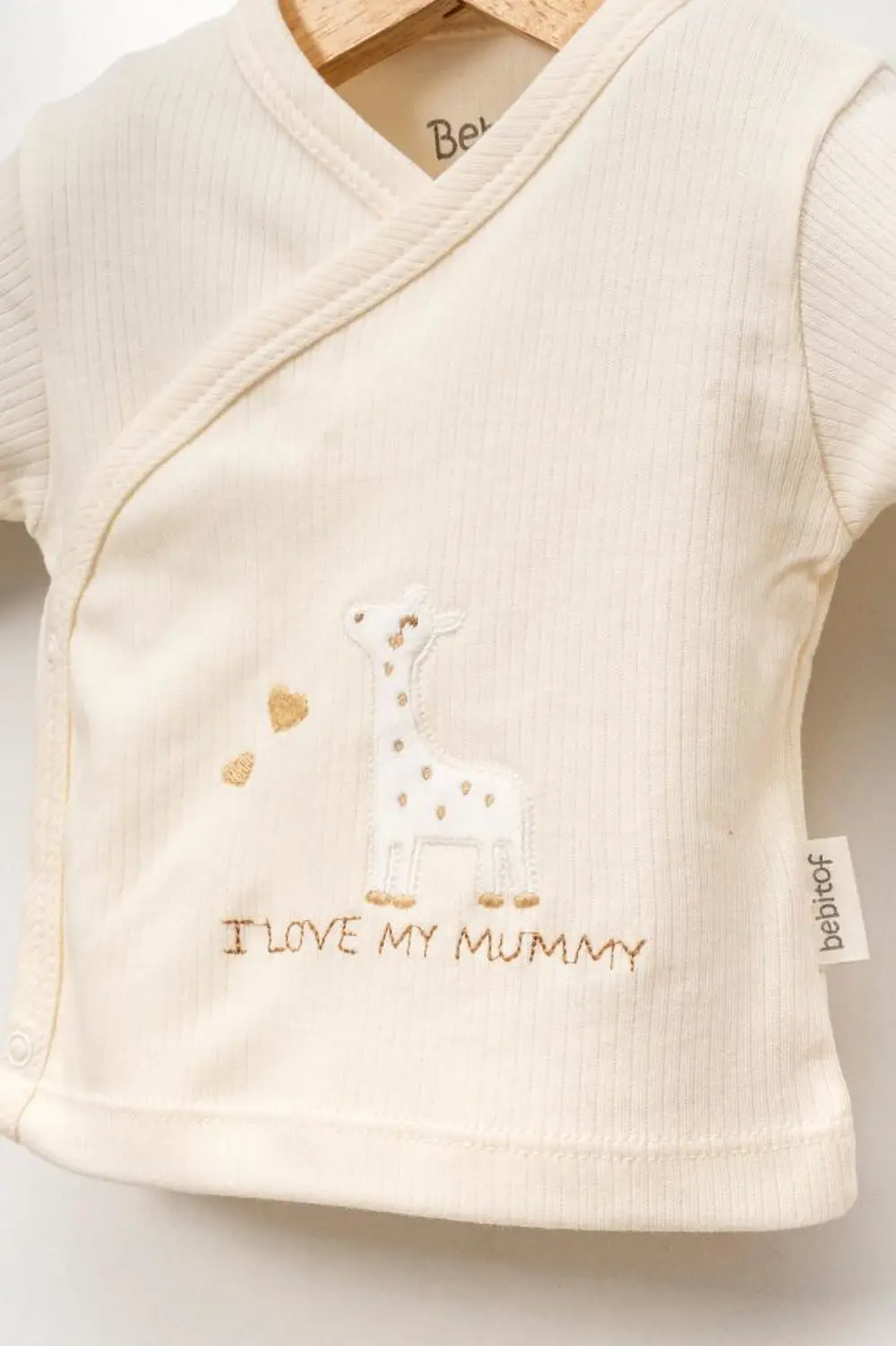 Bebitof %100 Pamuk Yavru Zürafa Desenli 5 Parça Yenidoğan Hastane