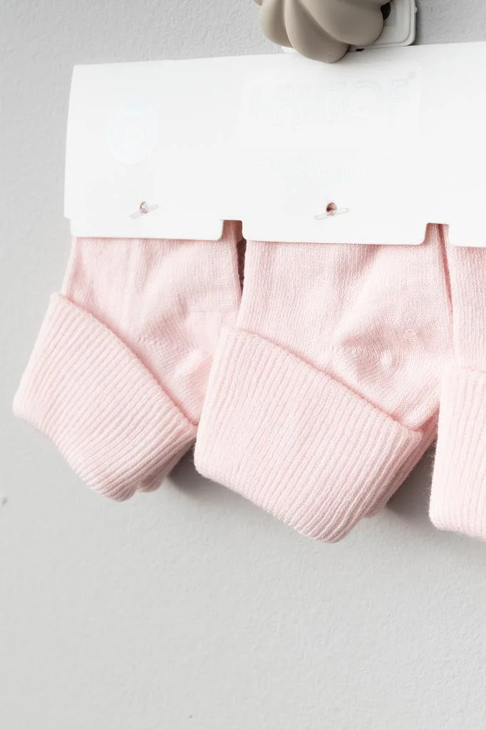 Bebitof 3 Çift Bebek Pamuklu Kıvırmalı Soket Çorap Pembe BBTF.413.ÇRP.PMB Bebitof 3 Çift Bebek Pamuklu Kıvırmalı Soket Çorap Pembe BBTF.413.ÇRP.PMB