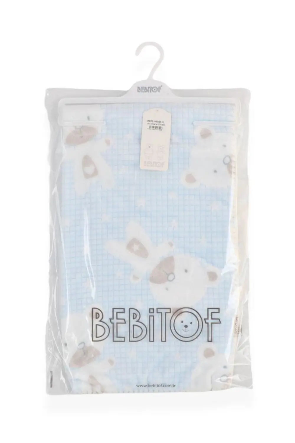 Bebitof Ayıcık Desenli Bebek Battaniyesi