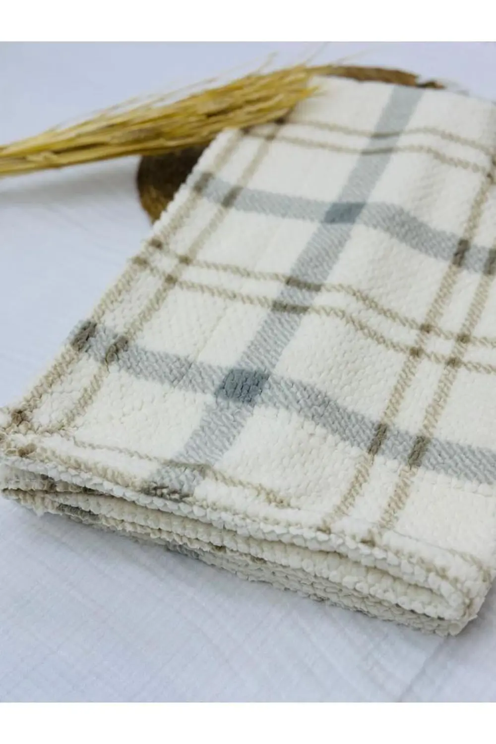 Bebitof Ekose Desenli Bebek Battaniyesi