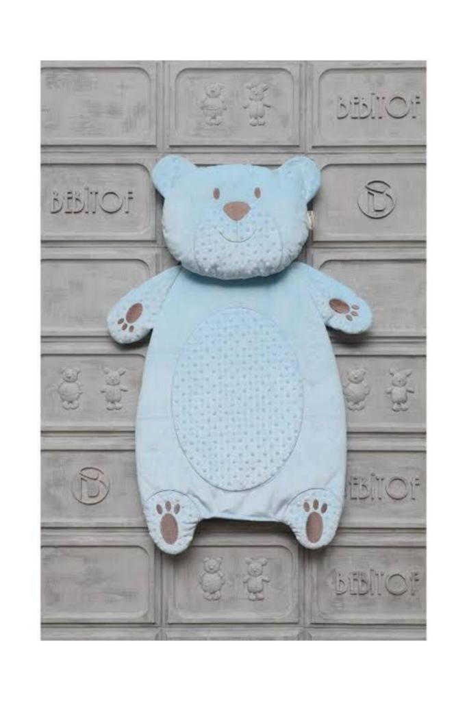 Bebitof  Mavi Ayıcık Figürlü Alt Açma Minderi