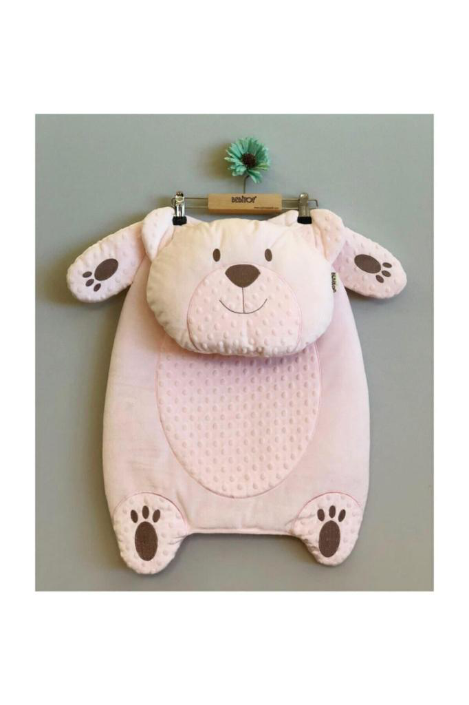 Bebitof  Pembe Ayıcık Figürlü Alt Açma Minderi