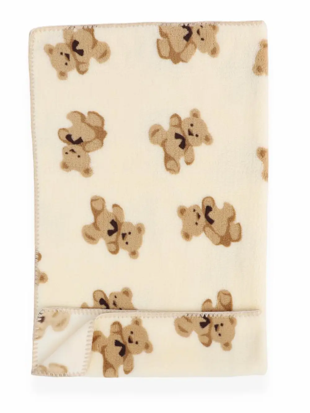 Bebitof Sevimli Ayıcıklar Desenli 90x100 cm Peluş Bebek Battaniye
