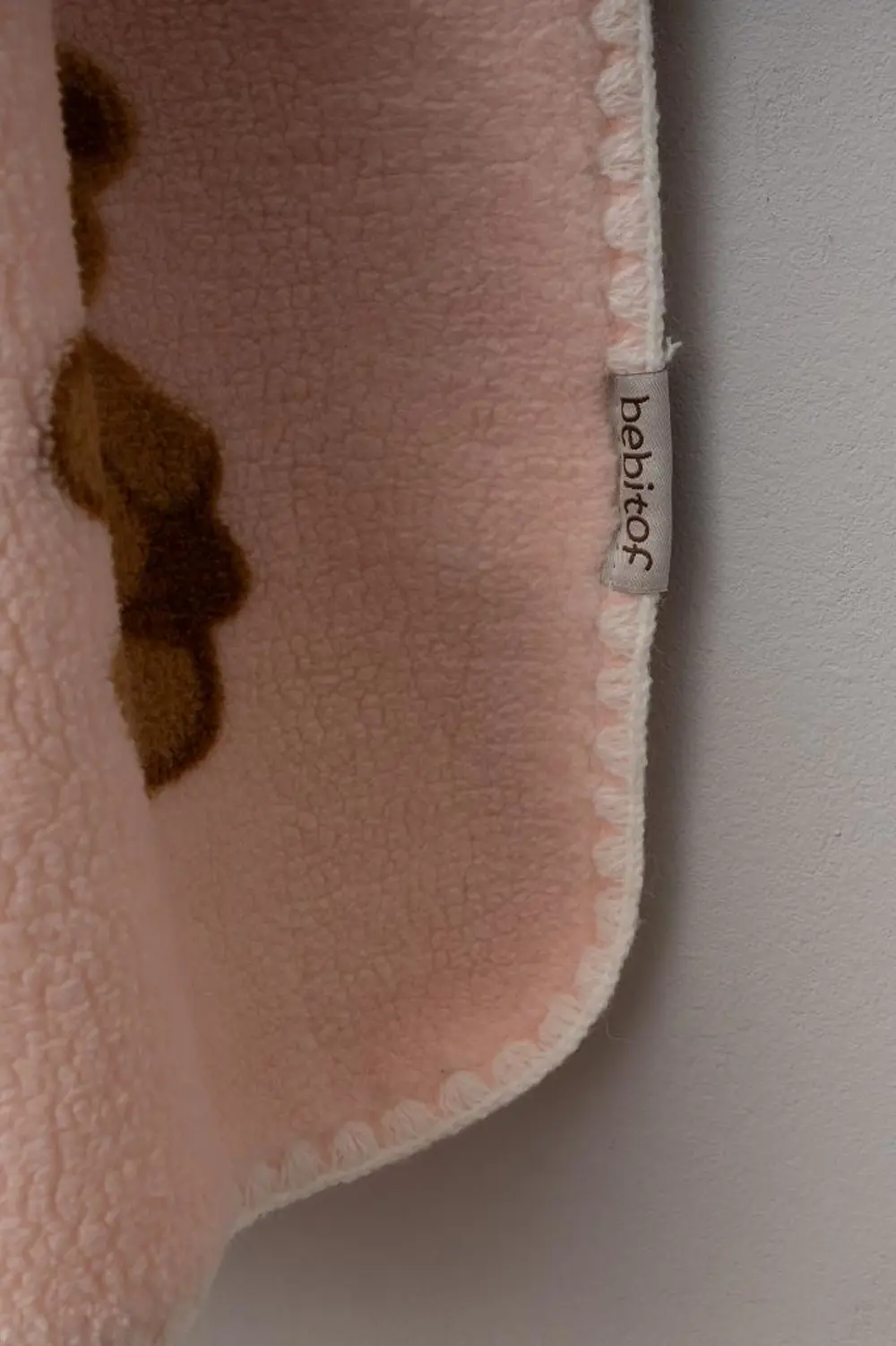 Bebitof Sevimli Ayıcıklar Desenli 90x100 cm Peluş Bebek Battaniye