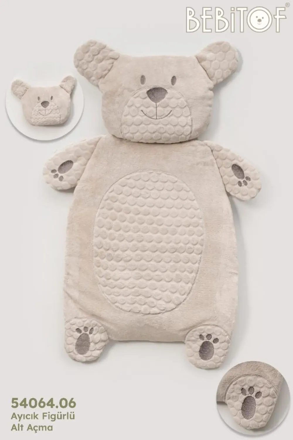 Bebitof Sevimli Figürler Elyaf Dolgulu 2 Parça Altaçma BBTF.GRİ54