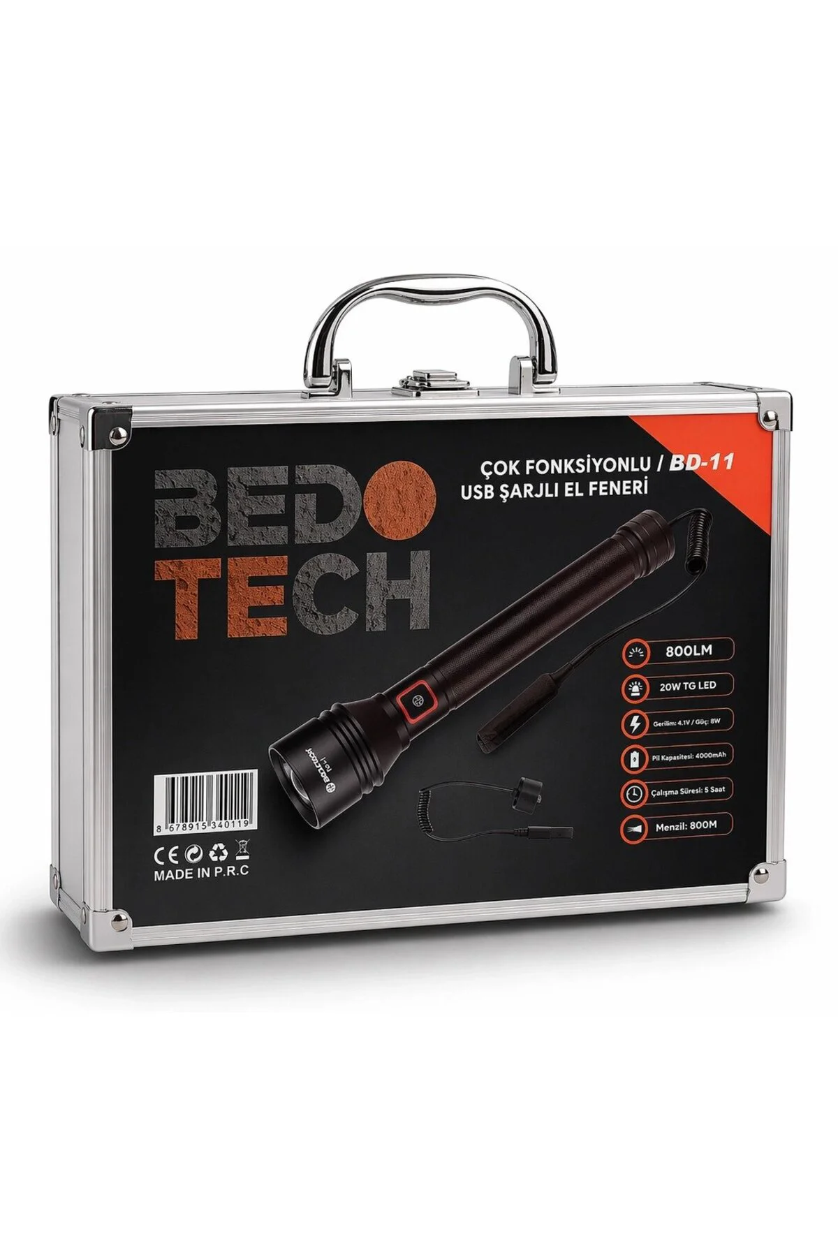 Bedotech Bd-11 8w Tg Led Alüminyum Alaşımlı Zoomlu Type-c Şarjlı 