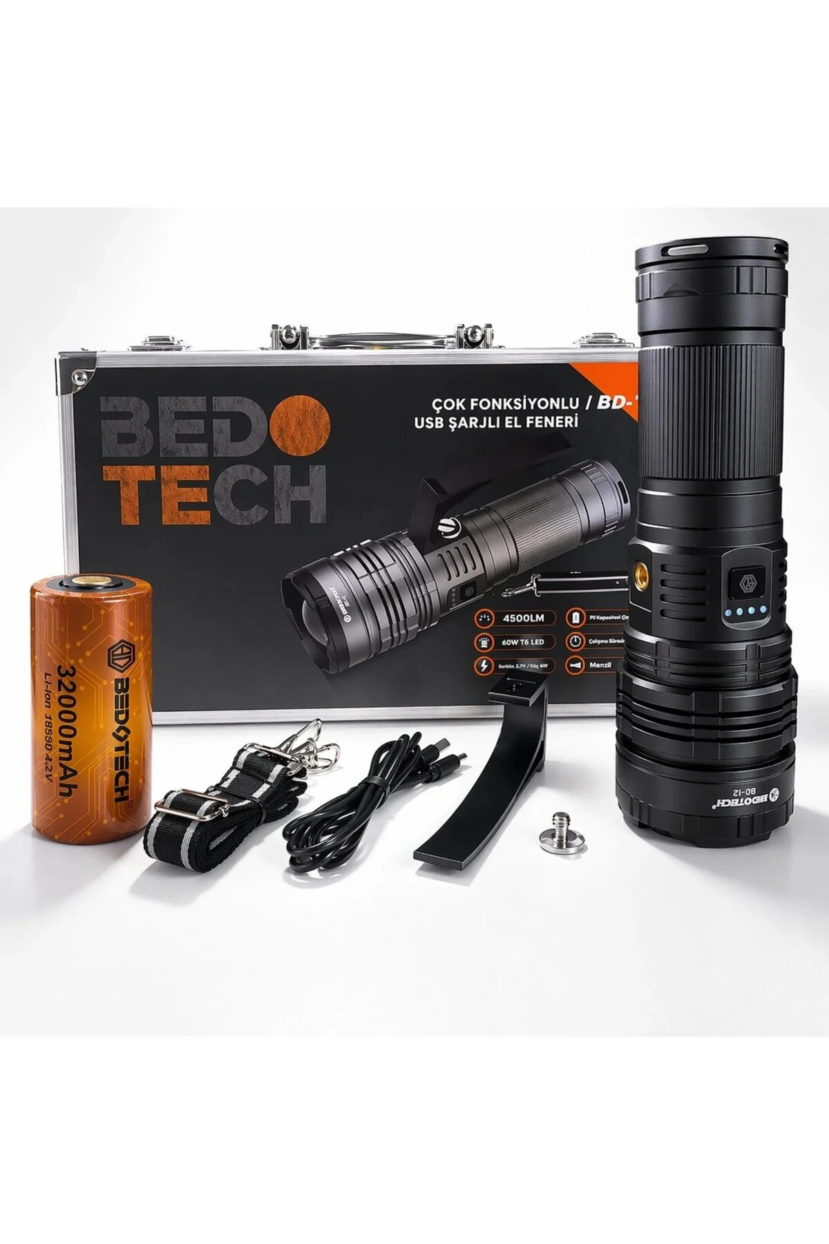 Bedotech Bd-12 60w Tg Led Alüminyum Alaşımlı Zoomlu Type-c Şarjlı