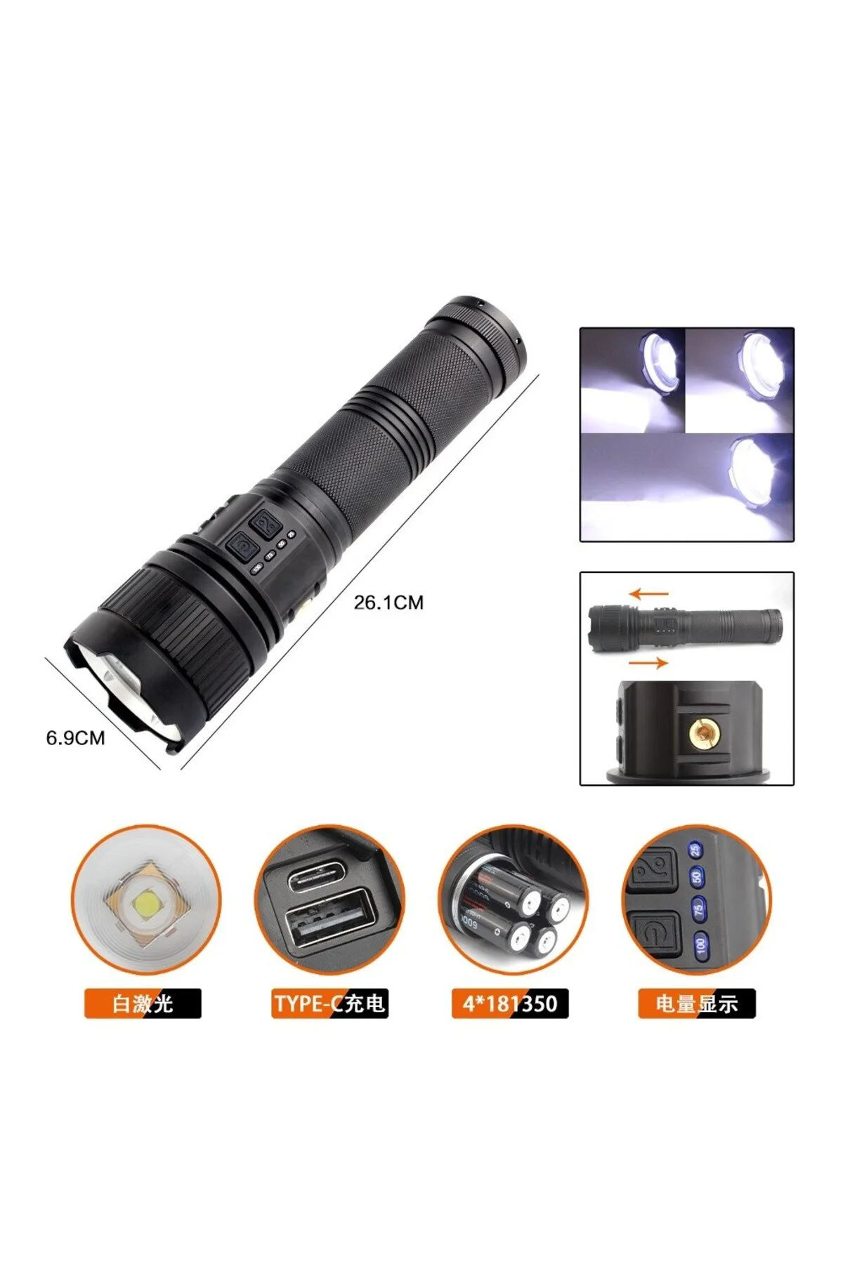 Bedotech Bd-3 30w Tg Led Alüminyum Alaşımlı Zoomlu Type-c Analog 