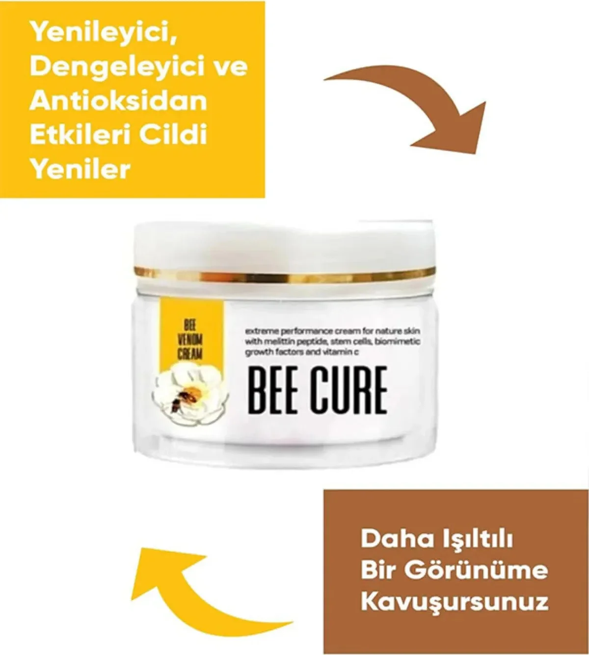 Bee Cure Bakım Kremi 100 ml x 3 Adet – Bal Özlü Cilt Besleyici Bakım Kremi