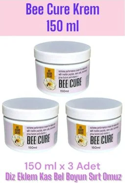 Bee Cure Krem – Eklem ve Kas Ağrılarına Karşı Etkili Bölgesel Bakım 150 ml x 3 Adet