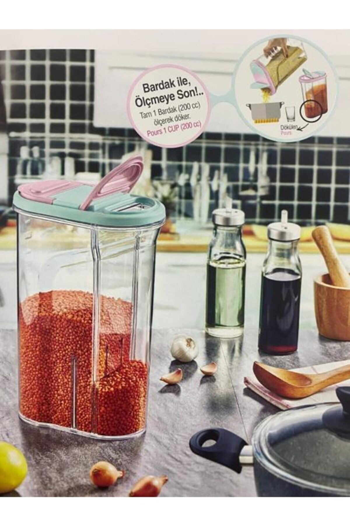 Yedikare Bee Home Fonksiyonel Erzak Saklama Kabı 3'Lt Ak-464