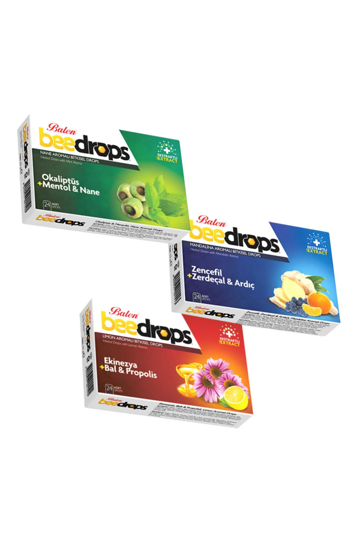 Beedrops 3'lü Pastil Set 24 Drops X 3 Kutu