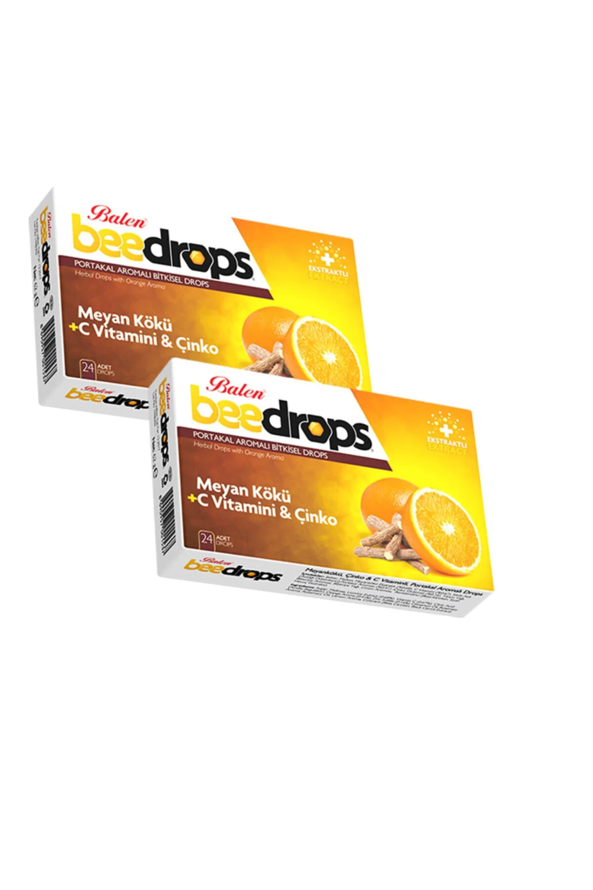 Beedrops Meyankökü - Çinko - C Vit. Portakal Aromalı 24 Drops X 2 Adet