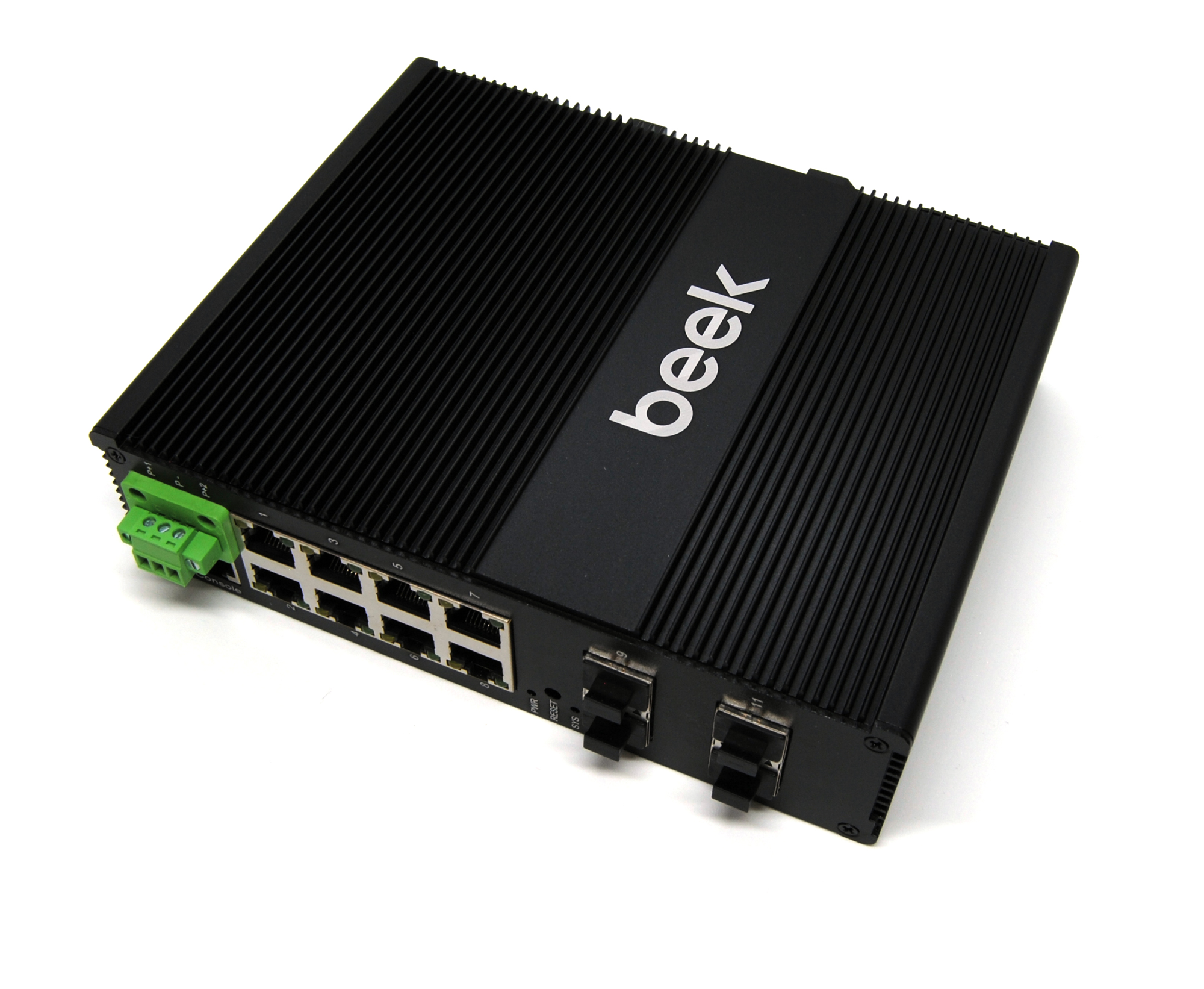 Beek Yönetilebilir L2+ 10G Endüstriyel PoE Switch 8 x 10/100/1000