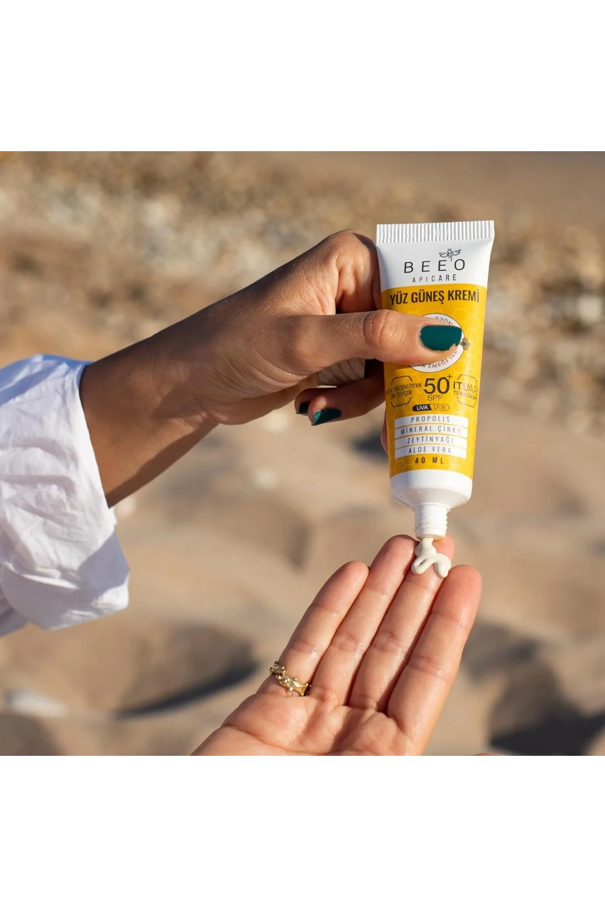 Bee'o Propolisli Yüksek Koruma Yüz Güneş Kremi, 50+ SPF, 40 ml