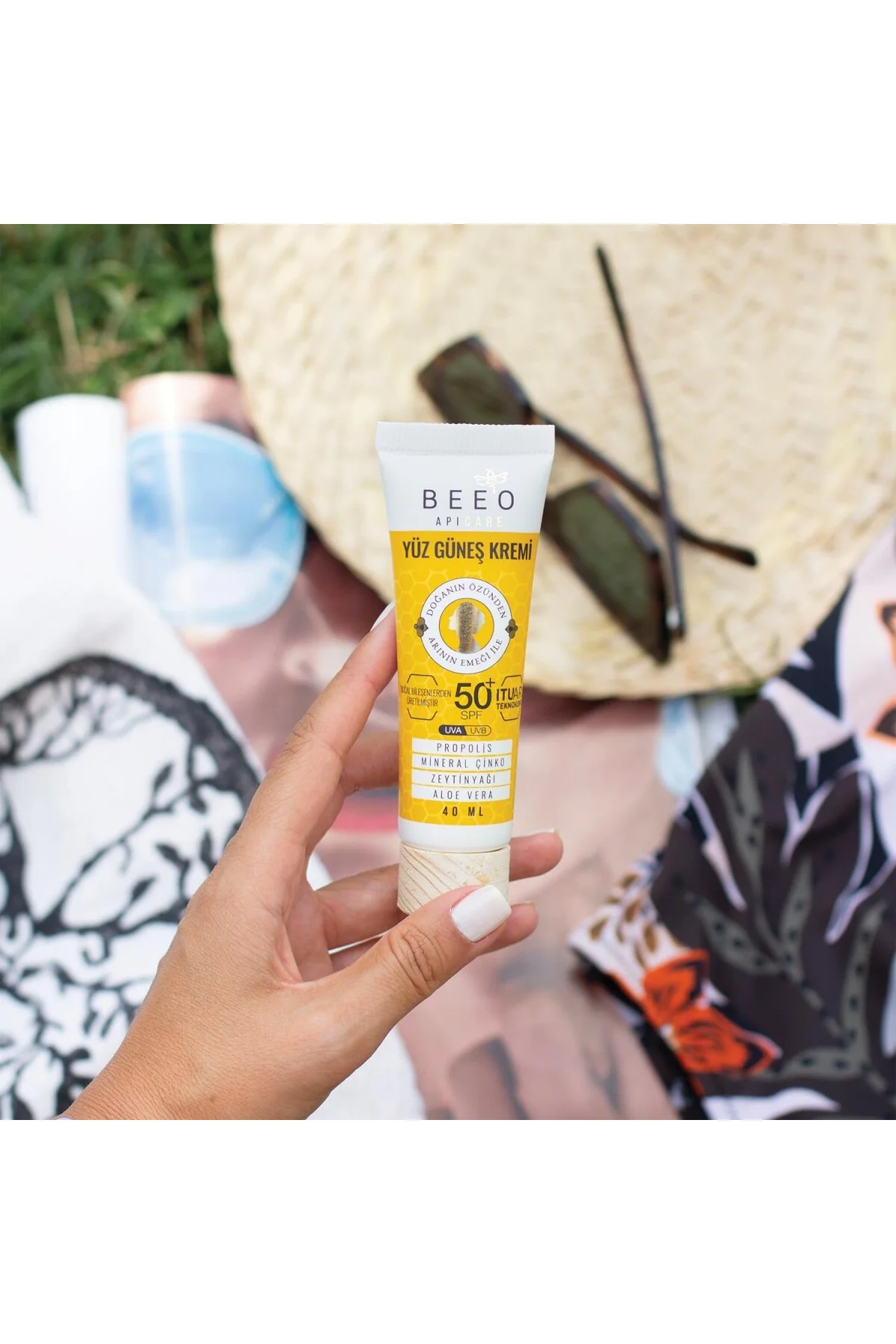 Bee'o Propolisli Yüksek Koruma Yüz Güneş Kremi, 50+ SPF, 40 ml