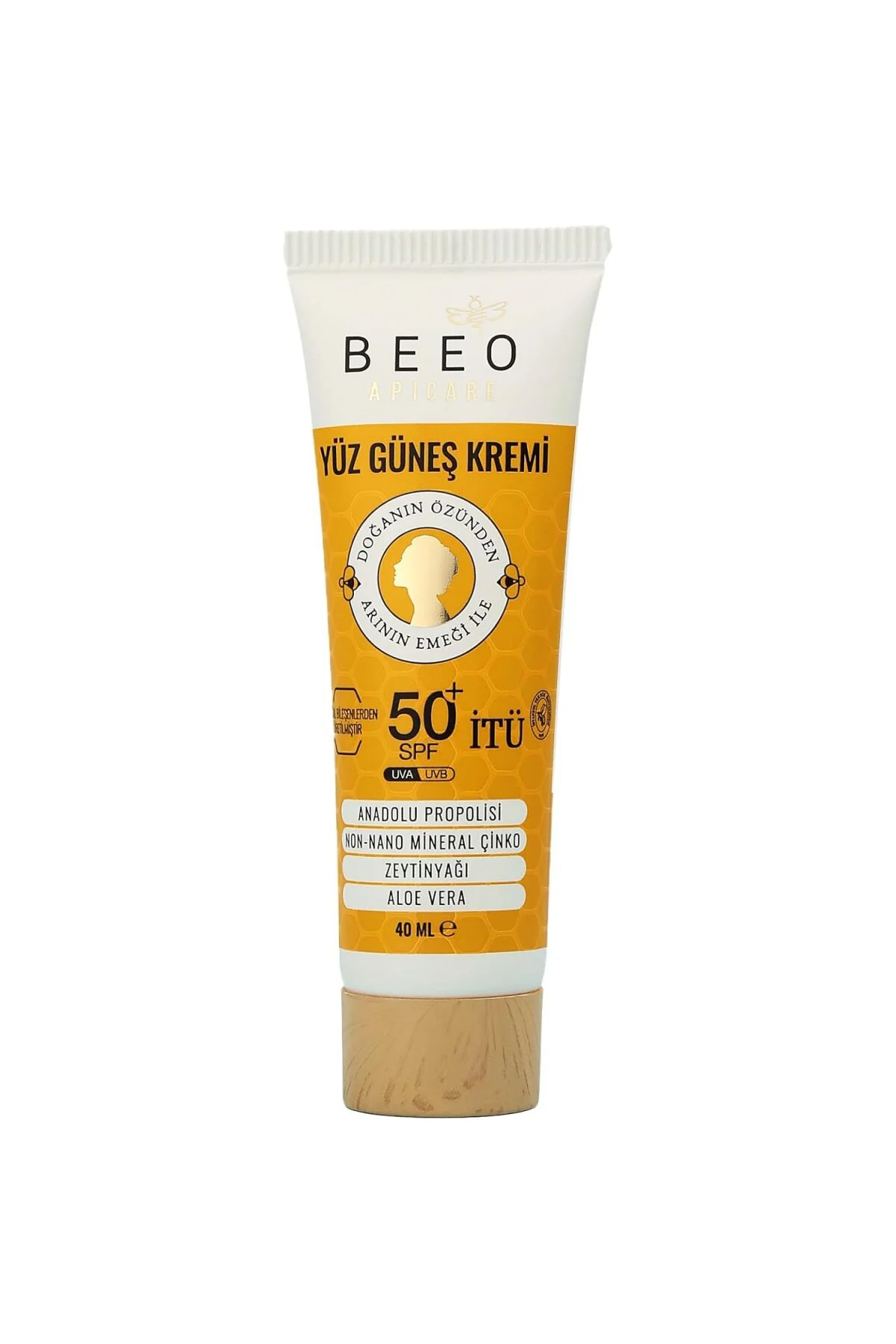 Bee'o Propolisli Yüksek Koruma Yüz Güneş Kremi, 50+ SPF, 40 ml