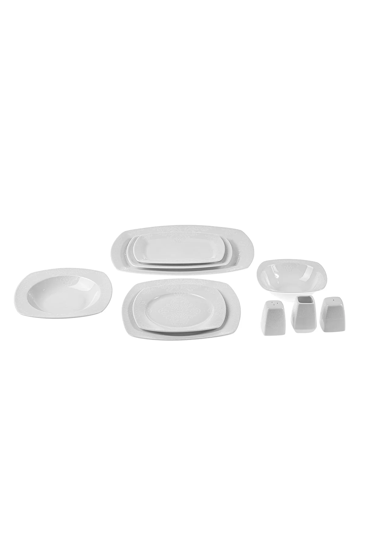 Begonya 60 Parça 12 Kişilik Porselen Yemek Takımı