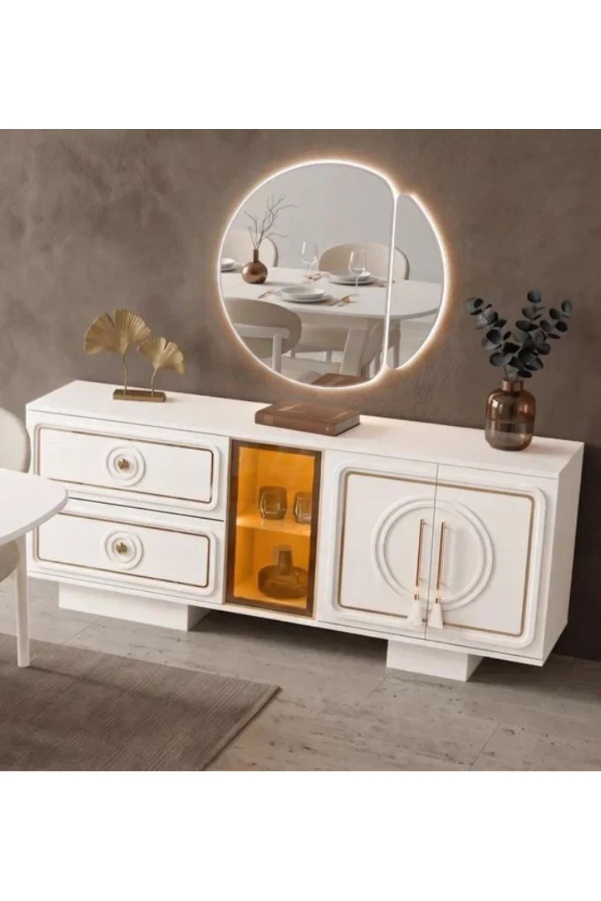 begonya mdf konsol ve ayna begonya mdf konsol ve ayna