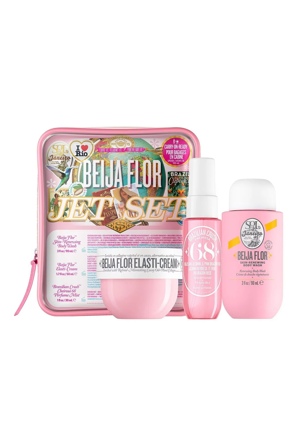 Beija Flor Jet - 3'lü Vücut Bakım Seti ( Vücut Kremi 50 ml + Duş 