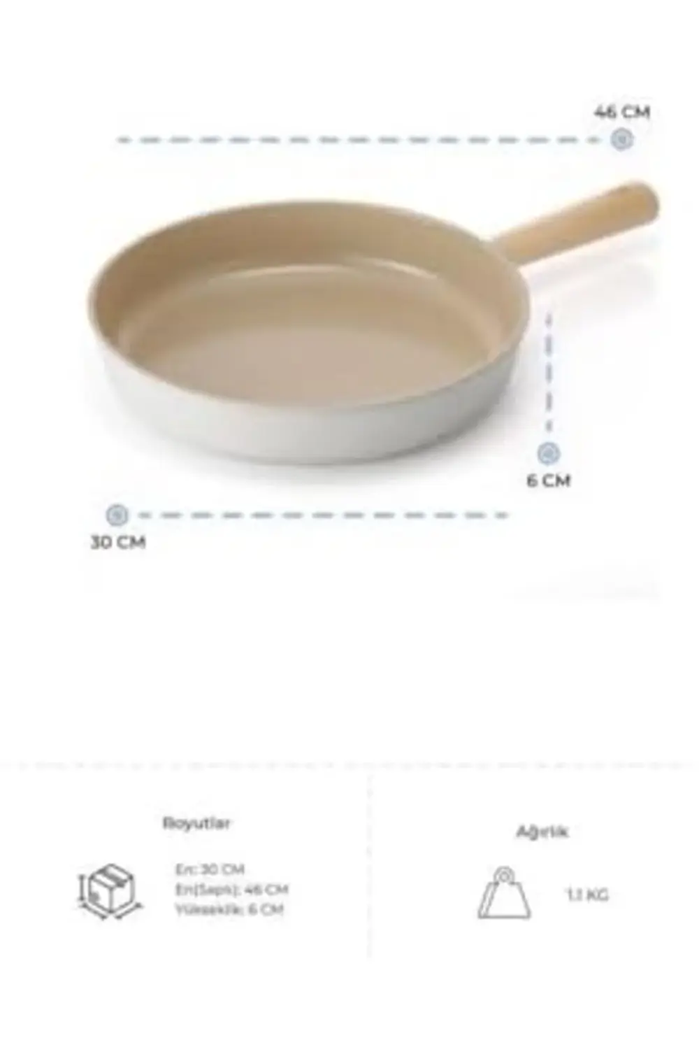 Bej Alüminyum Tava - 30 cm 395519