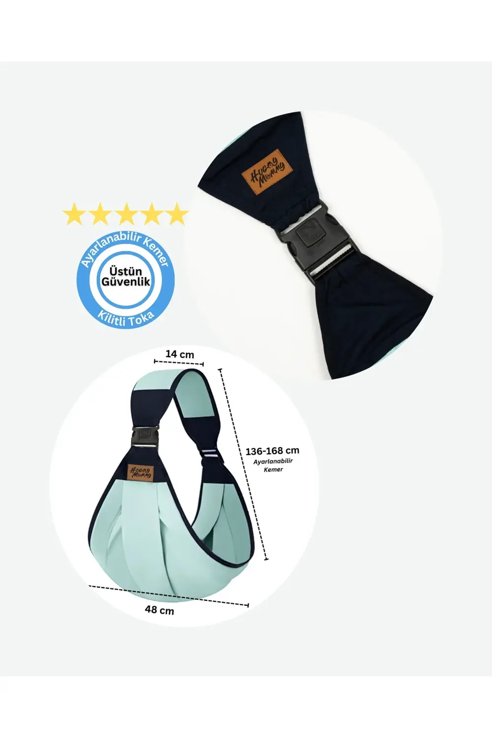 Bej Ergonomik Bebek Taşıma Çantası Bebek Taşıyıcı Sling Puset Ana