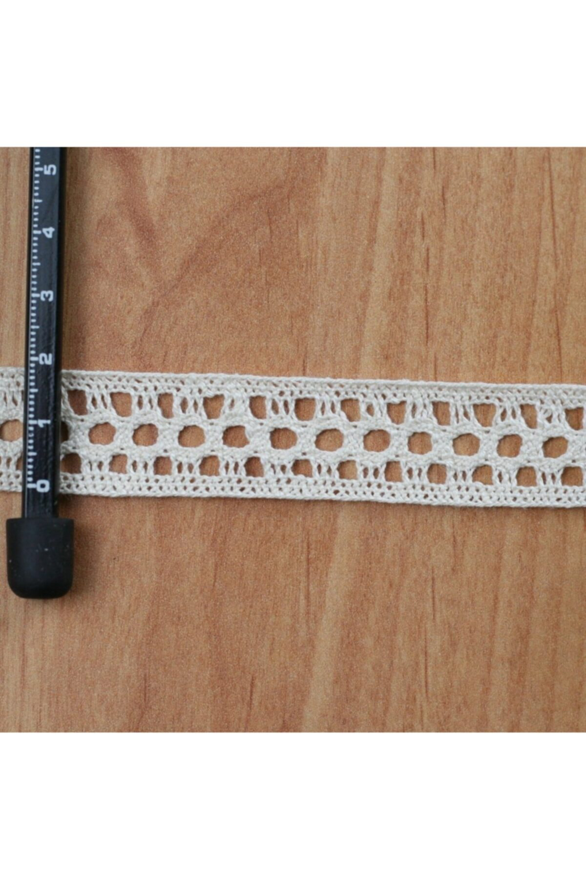 Tuhafiyecimiz Bej Pamuk Dantel 20 Mm 10 Metre