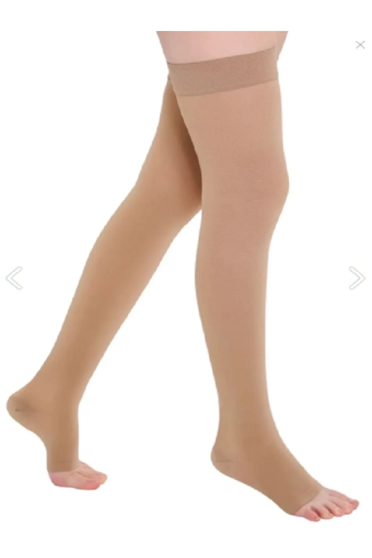 Bej Renk Diz Üstü Orta Basınç (ccl2 - 23-32 Mmhg) Açık Burun Vari