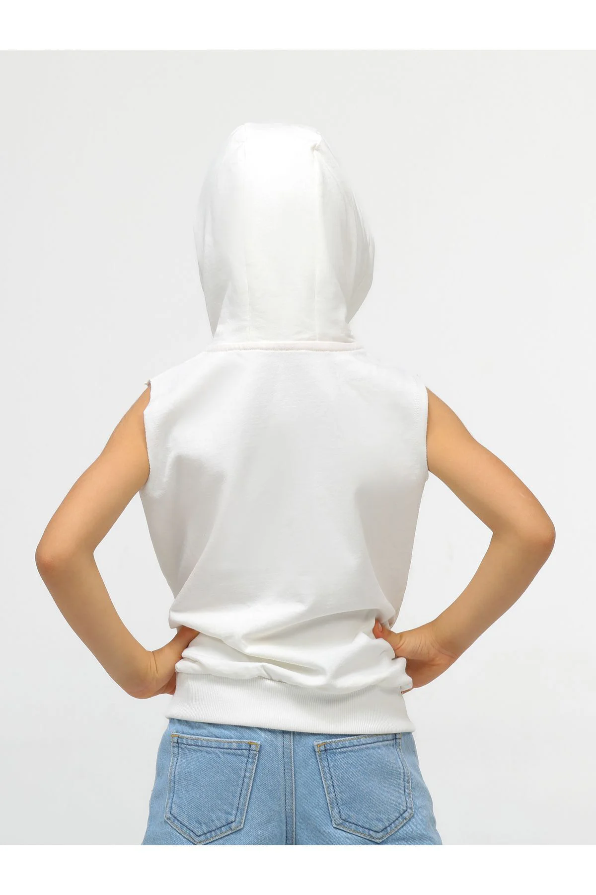 Bej Renkte, Fermuarlı Unisex - Çocuk Yelek…