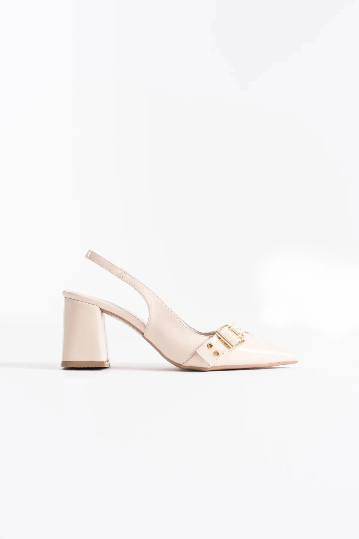 Bej Rugan Kadın Topuklu Ayakkabı TR08MS07B