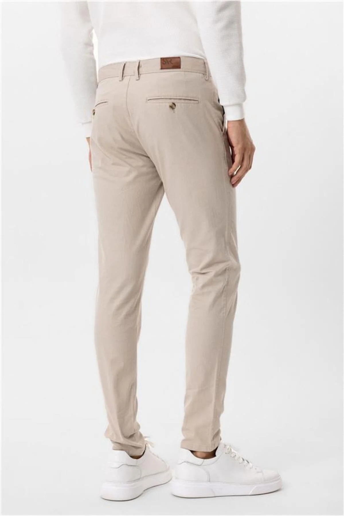 Bej Slim Armürlü Pantolon Bej Slim Armürlü Pantolon
