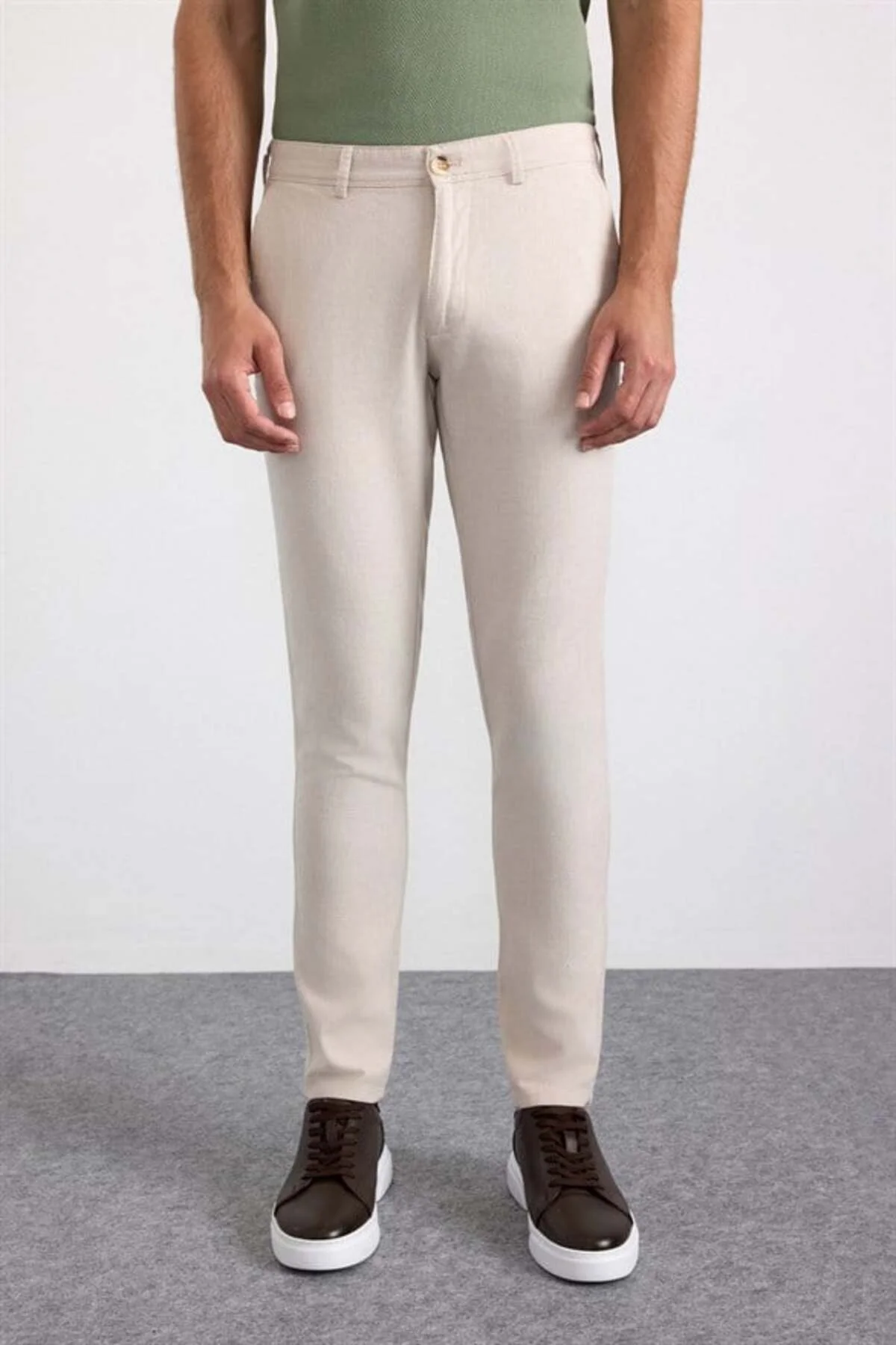Bej Slim Casual Pantolon Bej Slim Casual Pantolon