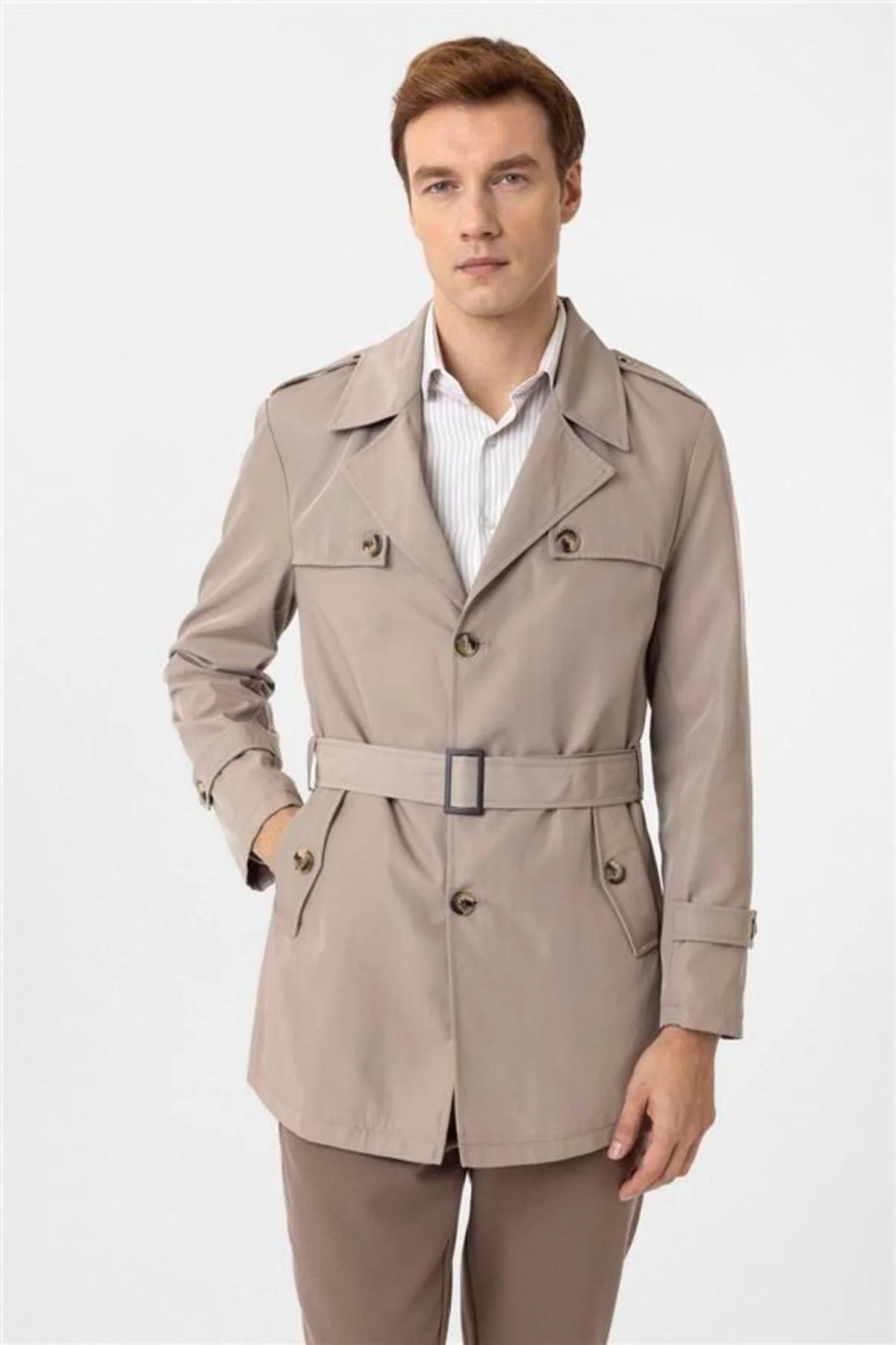 Bej Slim Düz Mont Bej Slim Düz Mont