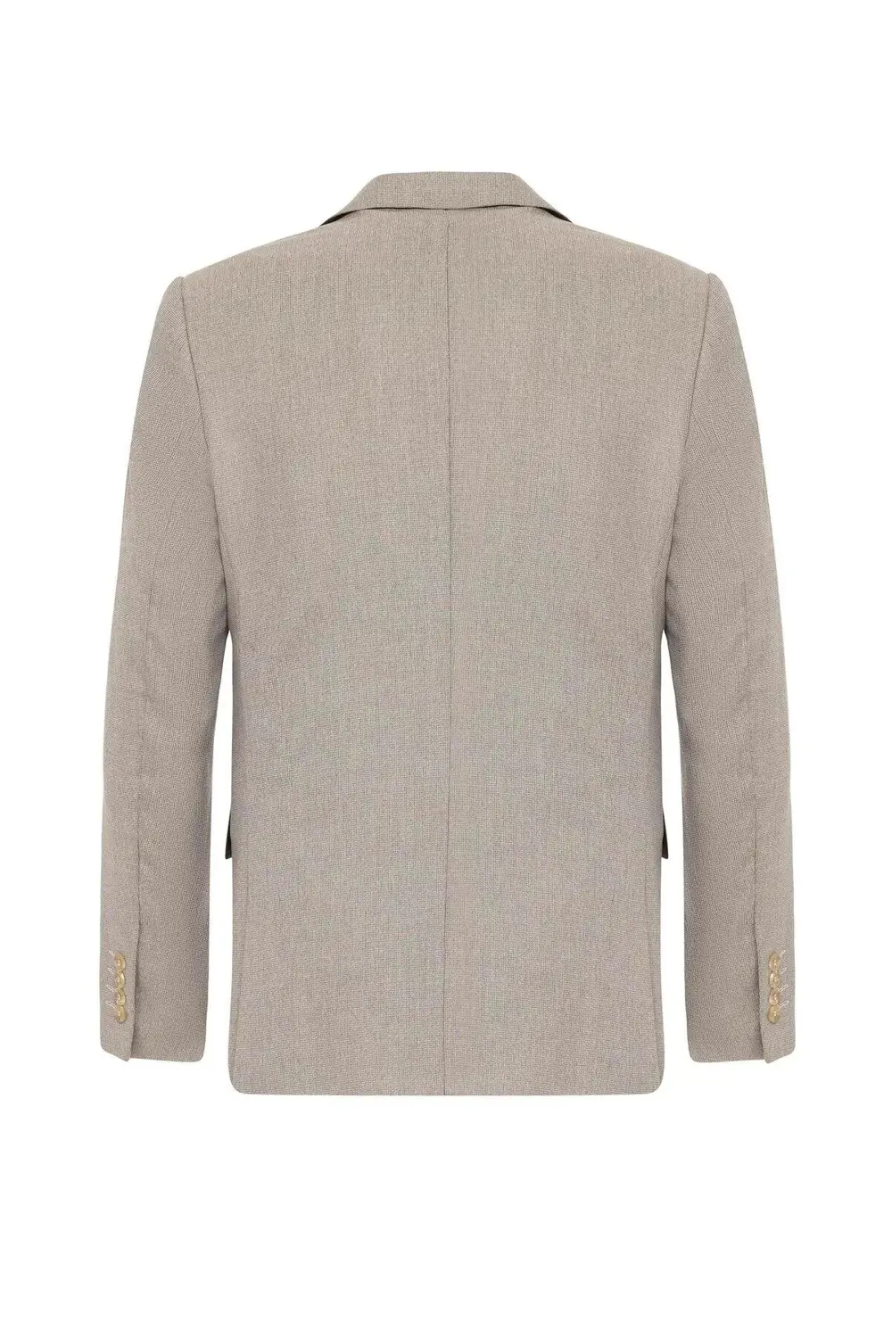 Süvari Bej Slim Fit Desenli Sivri Yaka 6 Drop Klasik Takım Elbise