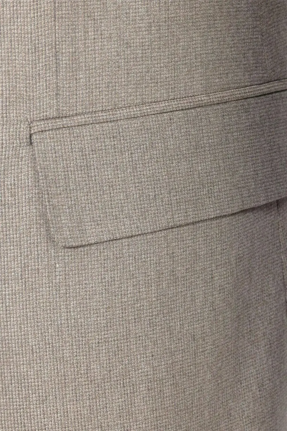 Süvari Bej Slim Fit Desenli Sivri Yaka 6 Drop Klasik Takım Elbise