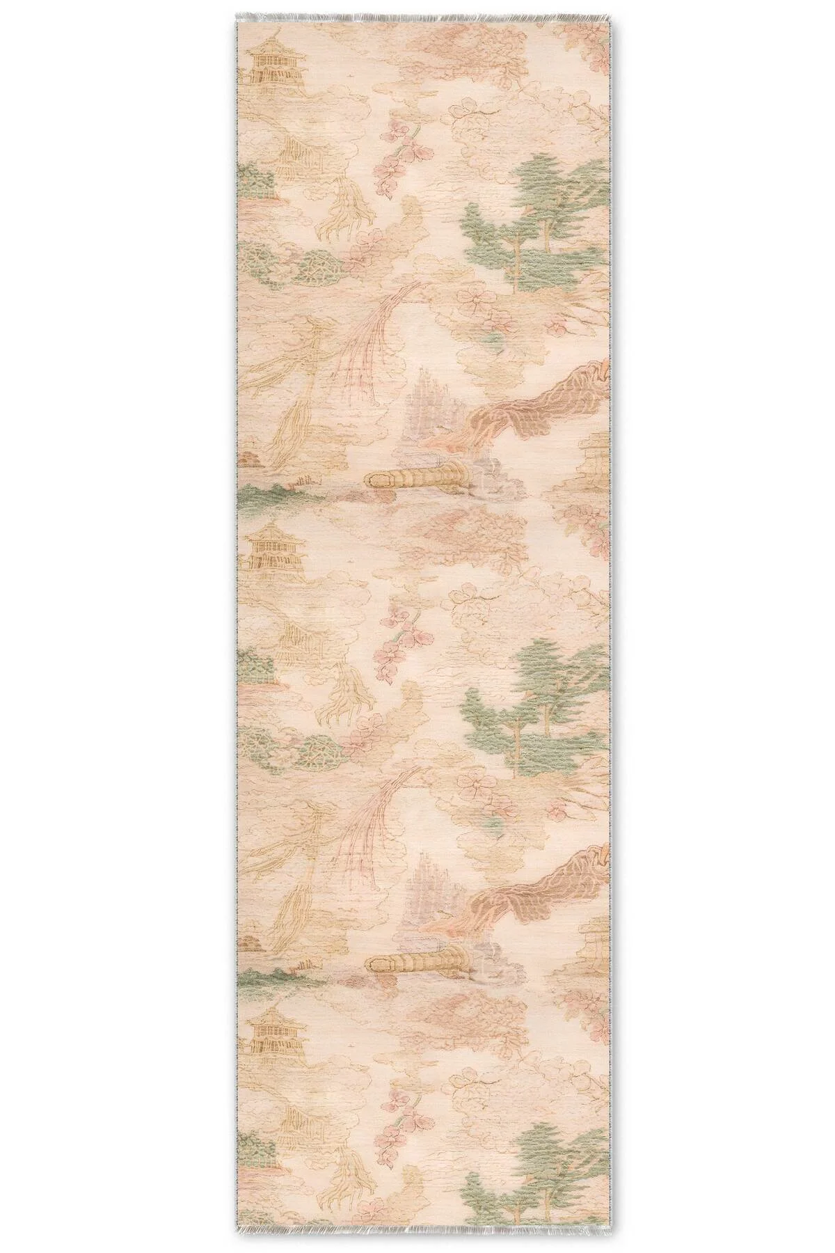 Bej Yeşil Pembe Retro Japon Modeli Şönil Halı Kilim Yolluk Kaymaz Yıkanabilir Saçaklı Salon Mutfak Bej Yeşil Pembe Retro Japon Modeli Şönil Halı Kilim Yolluk Kaymaz Yıkanabilir Saçaklı Salon Mutfak