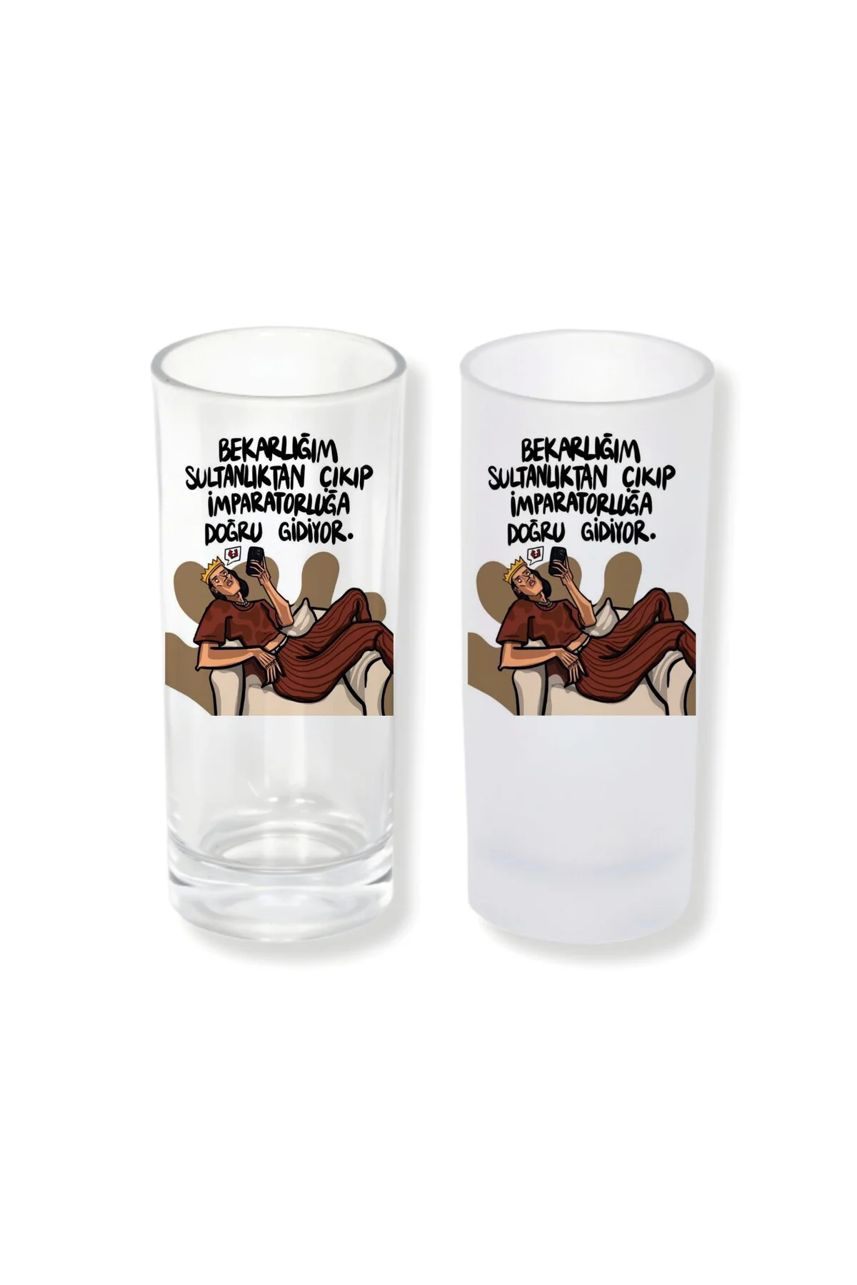 Bekarlık Sultanlık Buzlu / Buzsuz Seçenekli Rakı Bardağı – 1 Adet